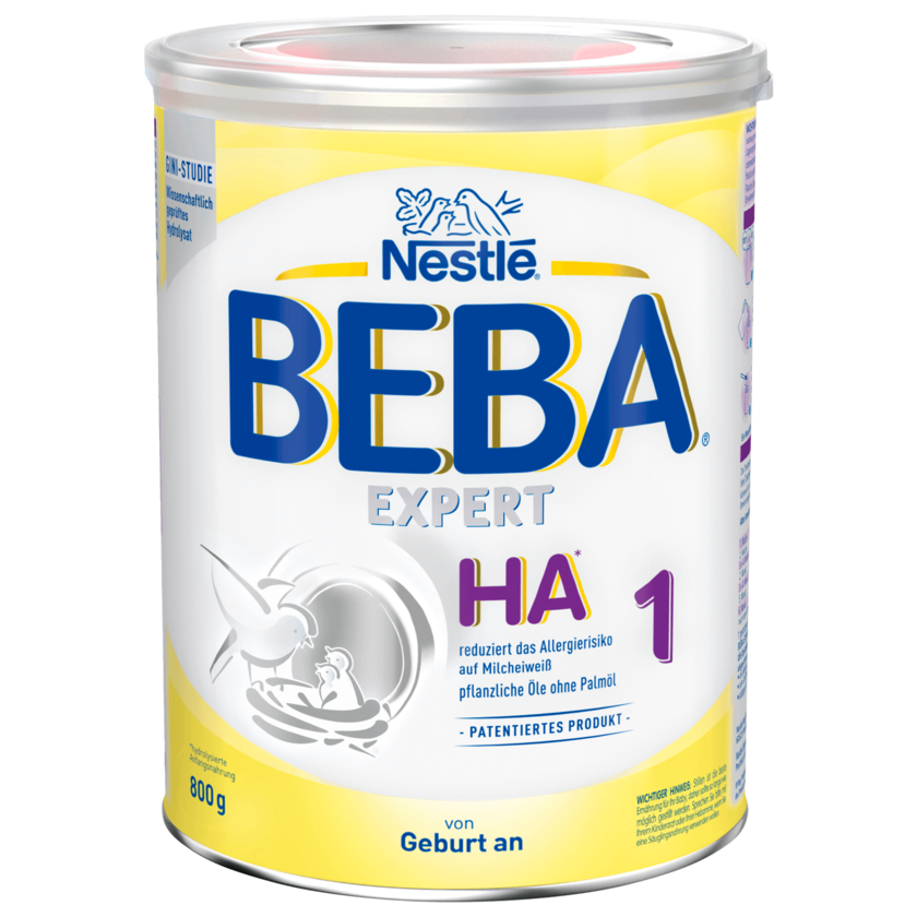 Nestlé BEBA Expert Ha 1 Hydrolysierte Anfangsnahrung von Geburt an 800g